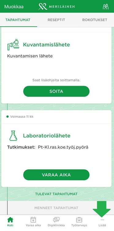 Creating a family profile in OmaMehiläinen